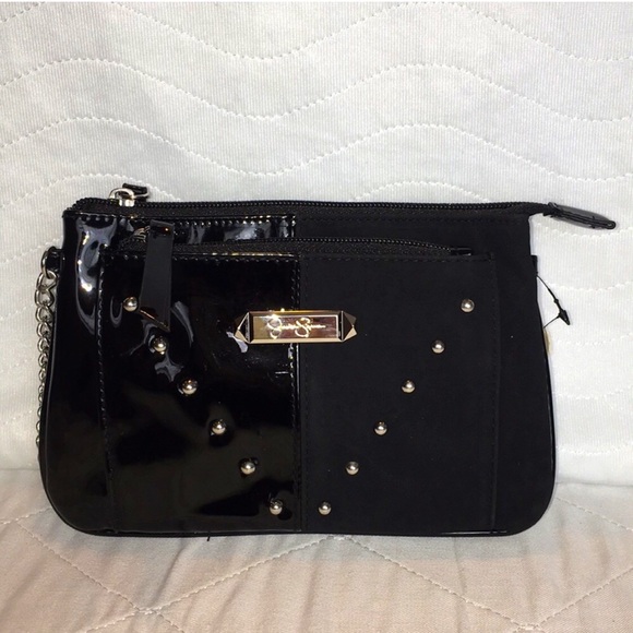 Jessica Simpson Handbags - Jessica Simpson Studded PatentLeather CrossbodyBag